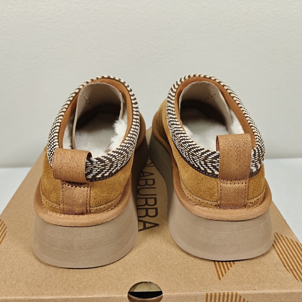 Koolaburra by UGG Burree Platform Slippers Women's 8 Chestnut Slip On New - Picture 3 of 8